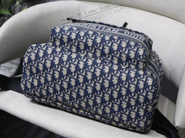 Dior男女同款包 迪奧Travel Oblique大號雙肩包 Dior老花刺繡後背包  dfk1596